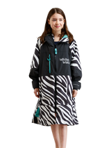 White Water Kids Hard Shell Changing Robe - Zebra Print