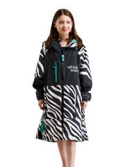 White Water Kids Hard Shell Changing Robe - Zebra Print