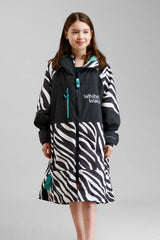 White Water Kids Hard Shell Changing Robe - Zebra Print