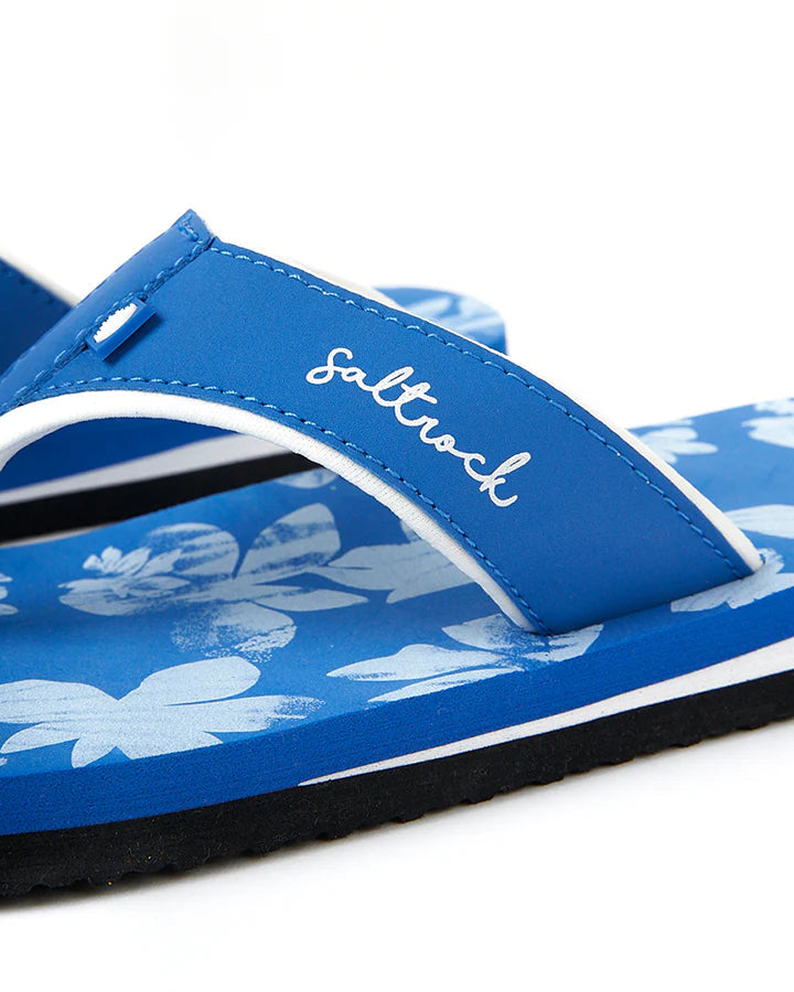 Saltrock Floral Flip Flop - Blue-Footwear-troggs.com