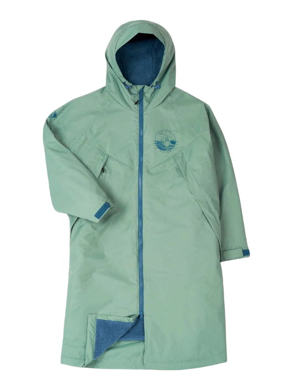 Saltrock Four Seasons Recycled Cold Water Changing Robe - Light Green