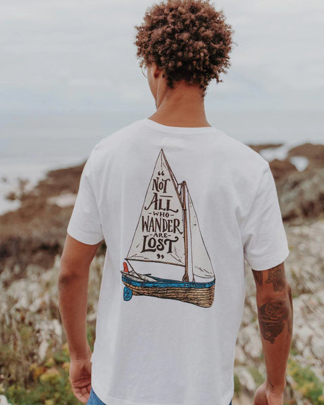 Saltrock Lost Ships T-Shirt - White-Mens Clothing-troggs.com