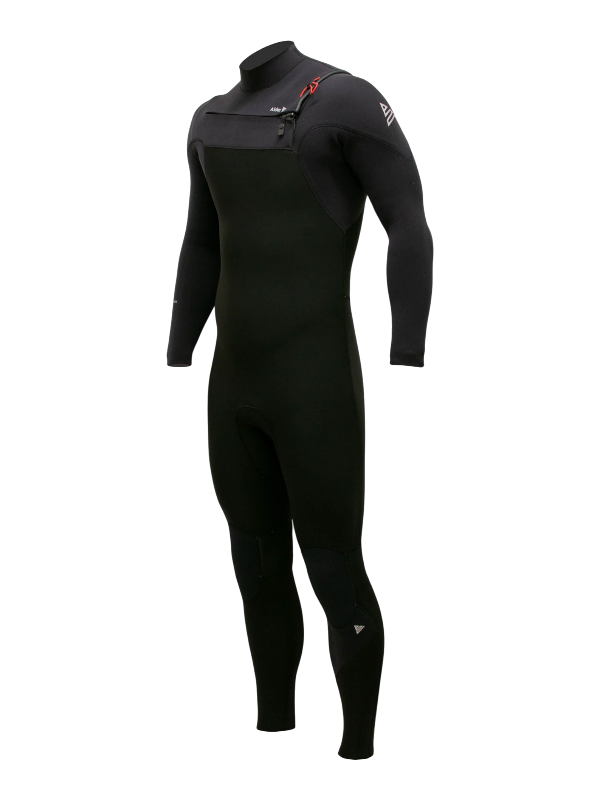 Alder Mens EVO Fire MX 4/3 Chest Zip Wetsuit - Black
