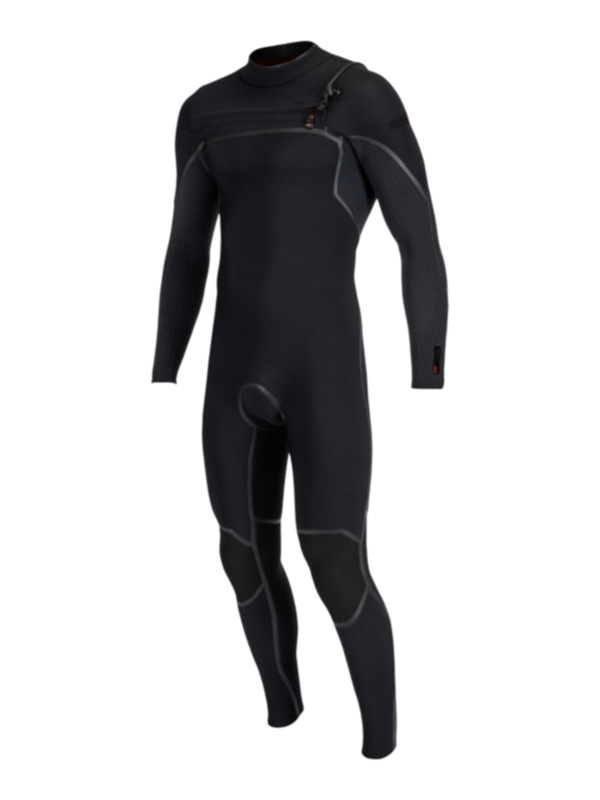 O'Neill Mens Hyperfreak Fire 5/4 Chest Zip Wetsuit - Black