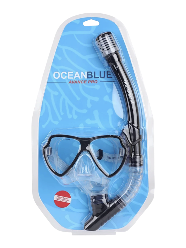 Alder Ocean Blue Avance Pro Twin Lens Mask & Snorkel