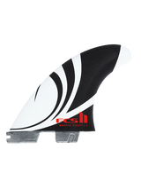 FCS 2 Sharpeye PC Thruster Fins -Black/White