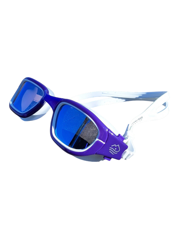 Streamlined Adult Polarized Swim Goggles - Purple