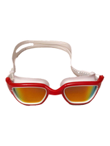 Streamlined Adult Polarized Swim Goggles - Red