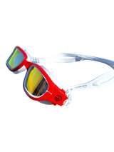 Streamlined Adult Polarized Swim Goggles - Red