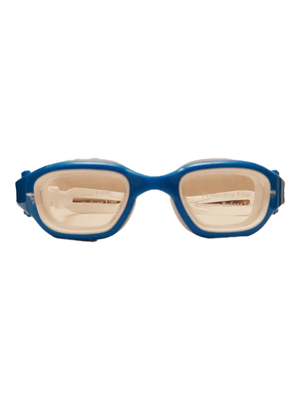 Streamlined Junior Swim Goggles - Blue/White