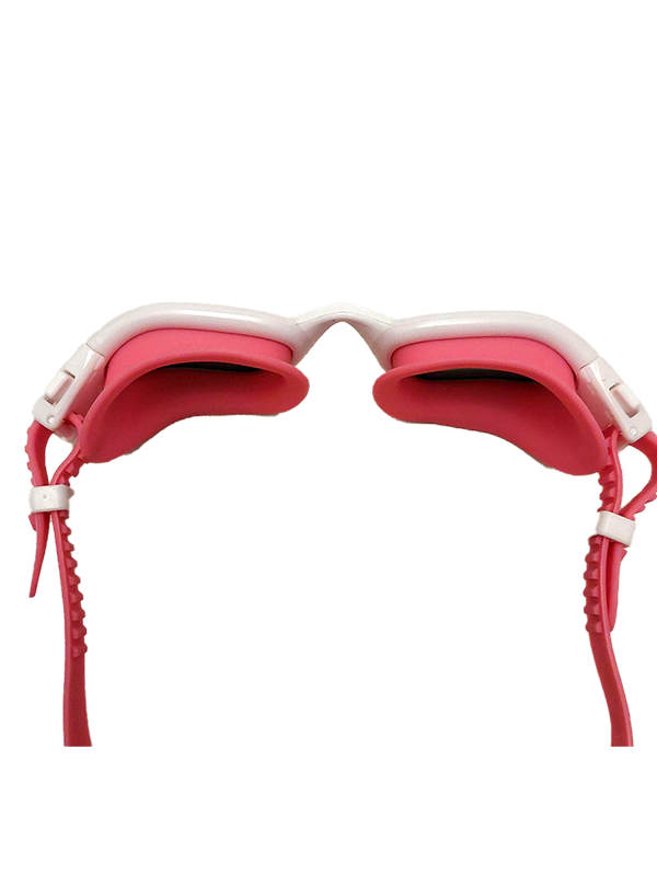Streamlined Junior Swim Goggles - Pink/White