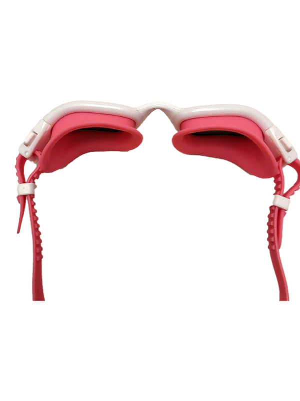 Streamlined Junior Swim Goggles - Pink/White