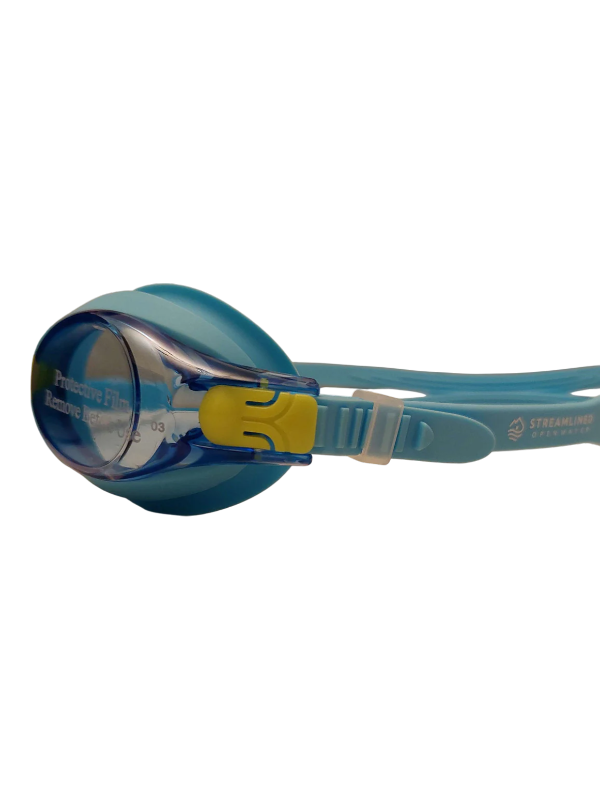 Streamlined Kids Swim Goggles - Blue/Yellow