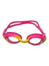 Streamlined Kids Swim Goggles - Pink/Yellow