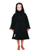 Red Original Change Kids Poncho Half-Zip Long Sleeve - Black