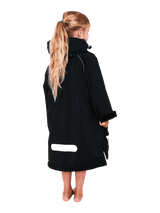 Red Original Change Kids Poncho Half-Zip Long Sleeve - Black