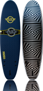 Surfworx Banshee Mini Mal 8ft Softboard FCS - Mid Blue-Surfboards-troggs.com