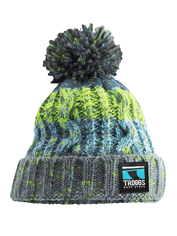 Troggs Cable Knit Beanie - Green