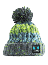 Troggs Cable Knit Beanie - Green