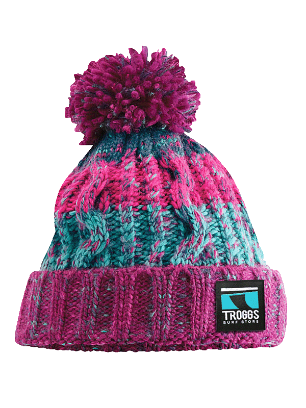 Troggs Cable Knit Beanie - Pink