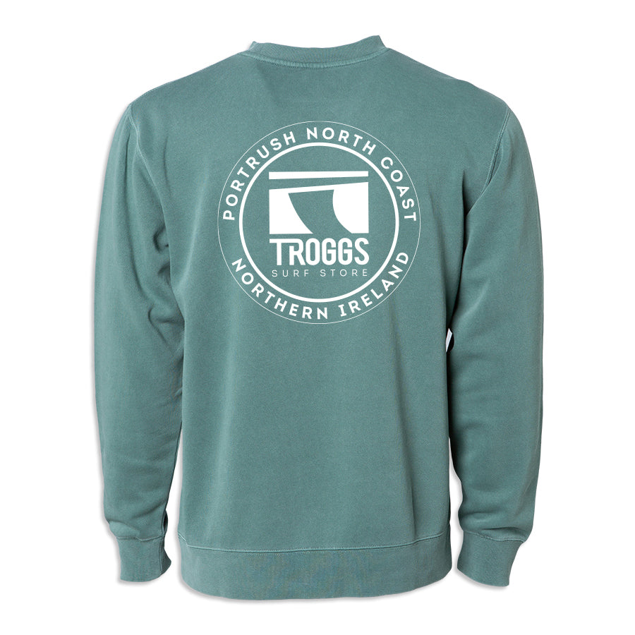 Troggs Independant Washed Sweatshirt - Alpine Green-Womens clothing-troggs.com