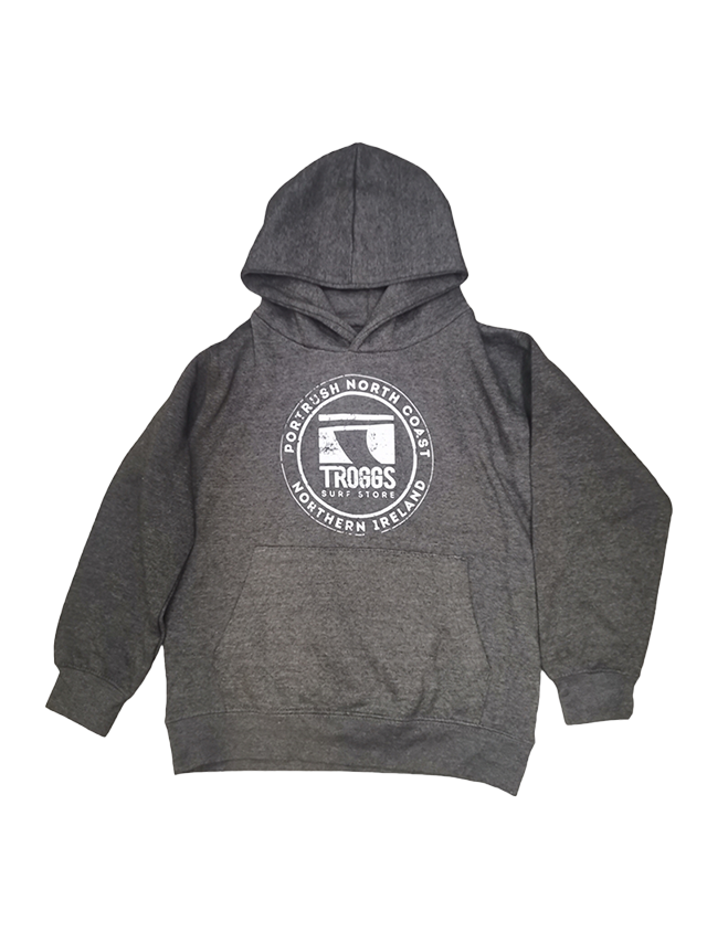 Troggs Kids Sticker Hoodie - Charcoal