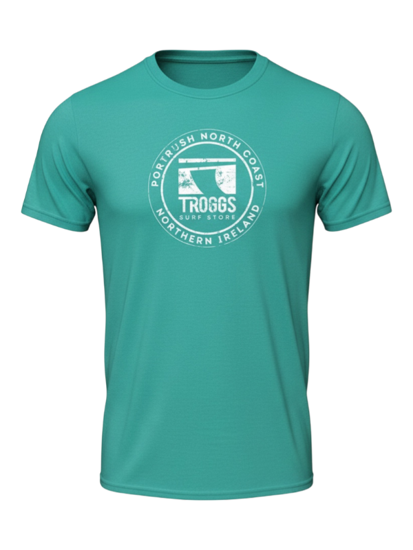 Troggs Mono Sticker T-Shirt - Jade