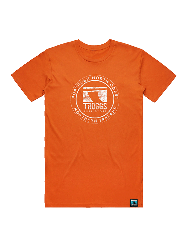 Troggs Mono Sticker T-Shirt - Orange