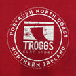 Troggs Mono Sticker Tee Shirt - Cherry Heather-Clothing-troggs.com