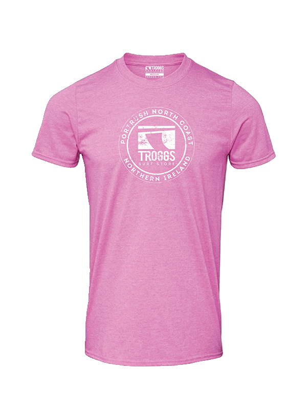 Troggs Mono Sticker Tee Shirt - Pink
