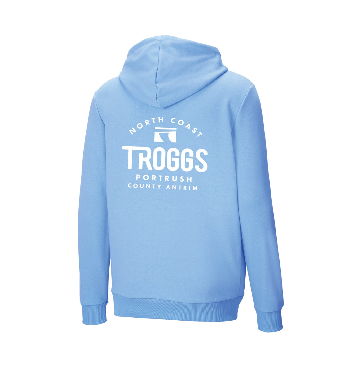 Troggs Signature Zipped Hoodie - Light Blue-Womens clothing-troggs.com