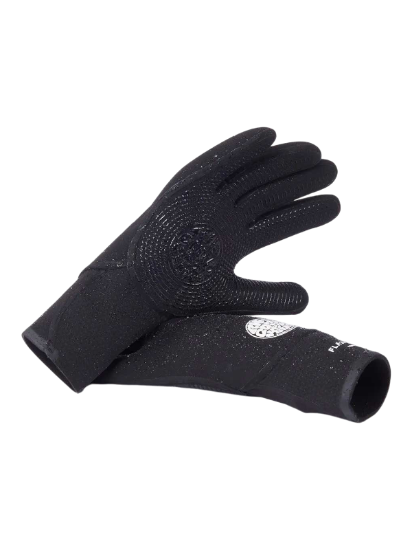 Rip Curl Flashbomb 3/2 5 Finger Gloves - Black