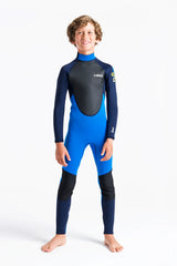 C-Skins Junior Element 3/2 Wetsuit - Cyan/Slate/Multi