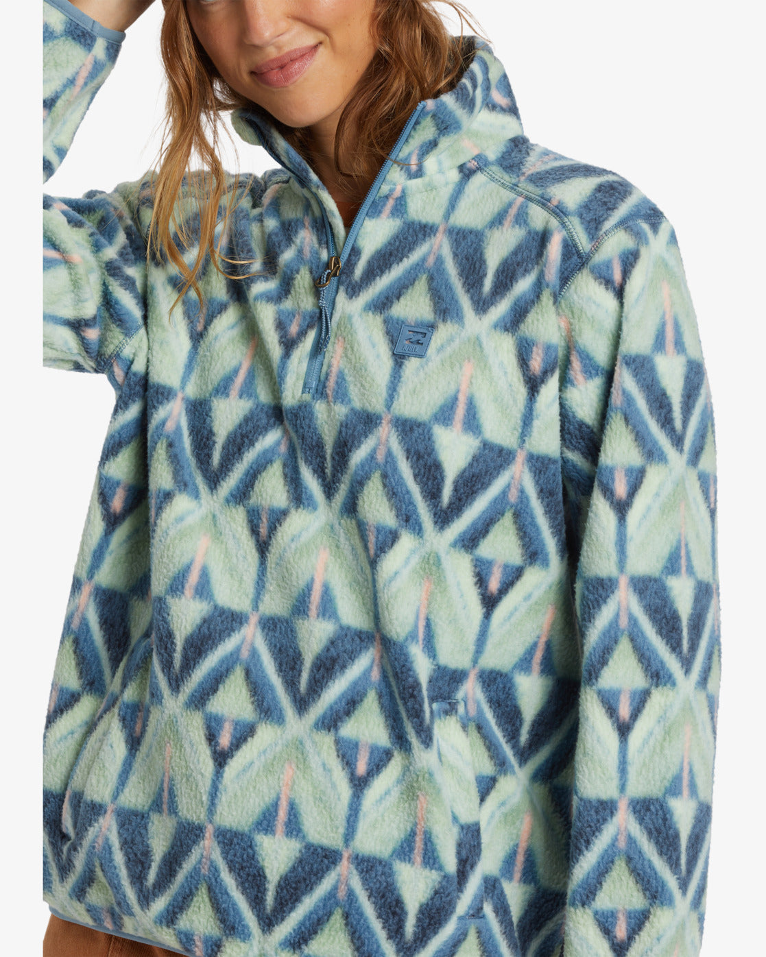 Billabong Boundary Mock Neck Fleece Blue Shadow troggs