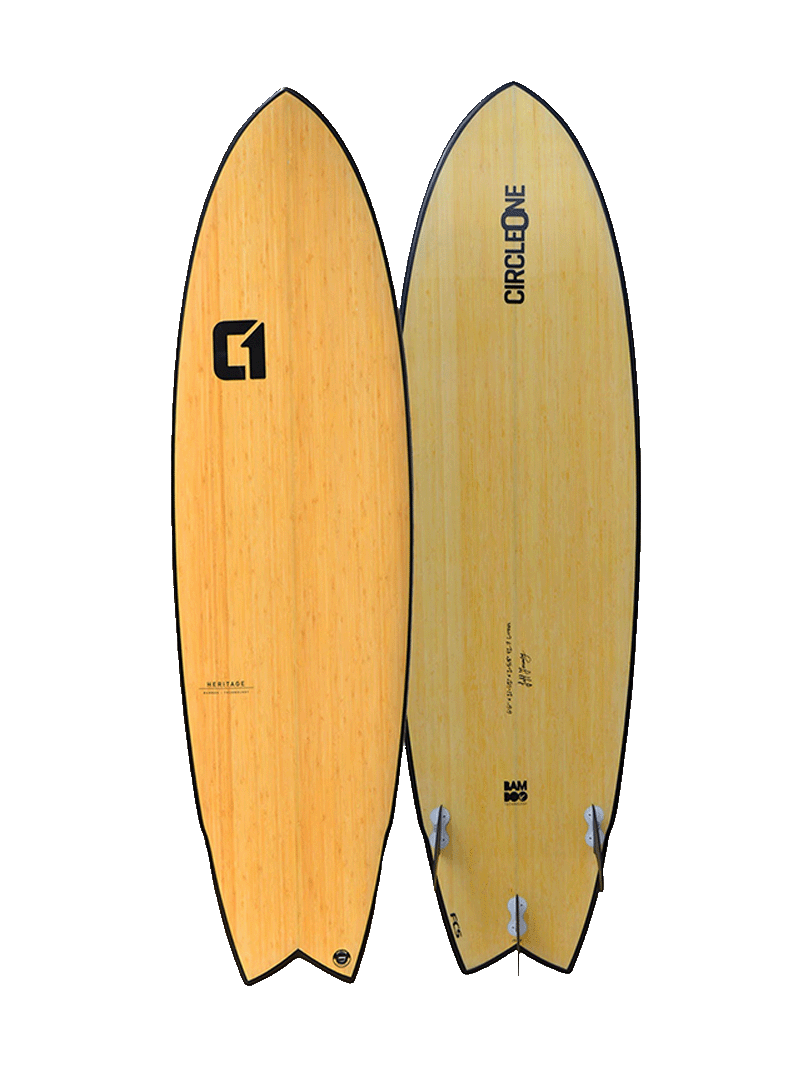 Circle One Bamboo Wing Fish Surfboard