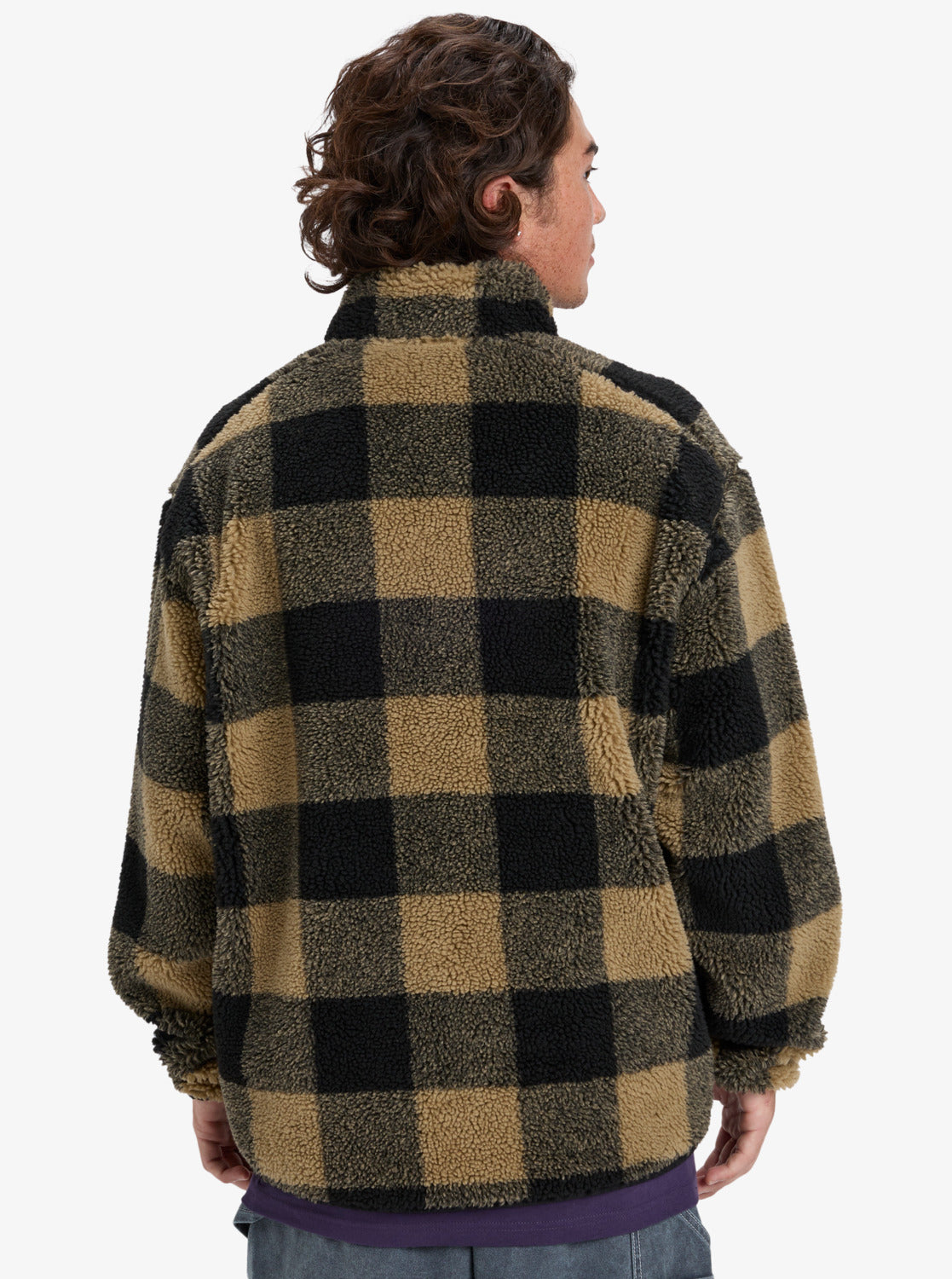 Quiksilver Mercury Woodlands Sherpa 1/2 Zip Fleece Jacket