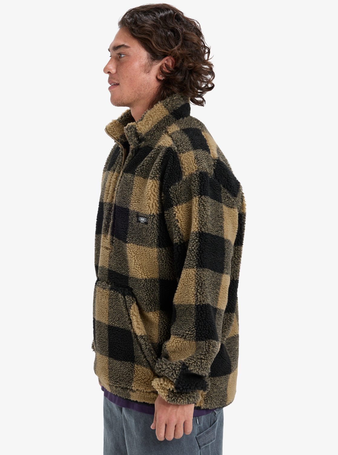 Quiksilver Mercury Woodlands Sherpa 1/2 Zip Fleece Jacket
