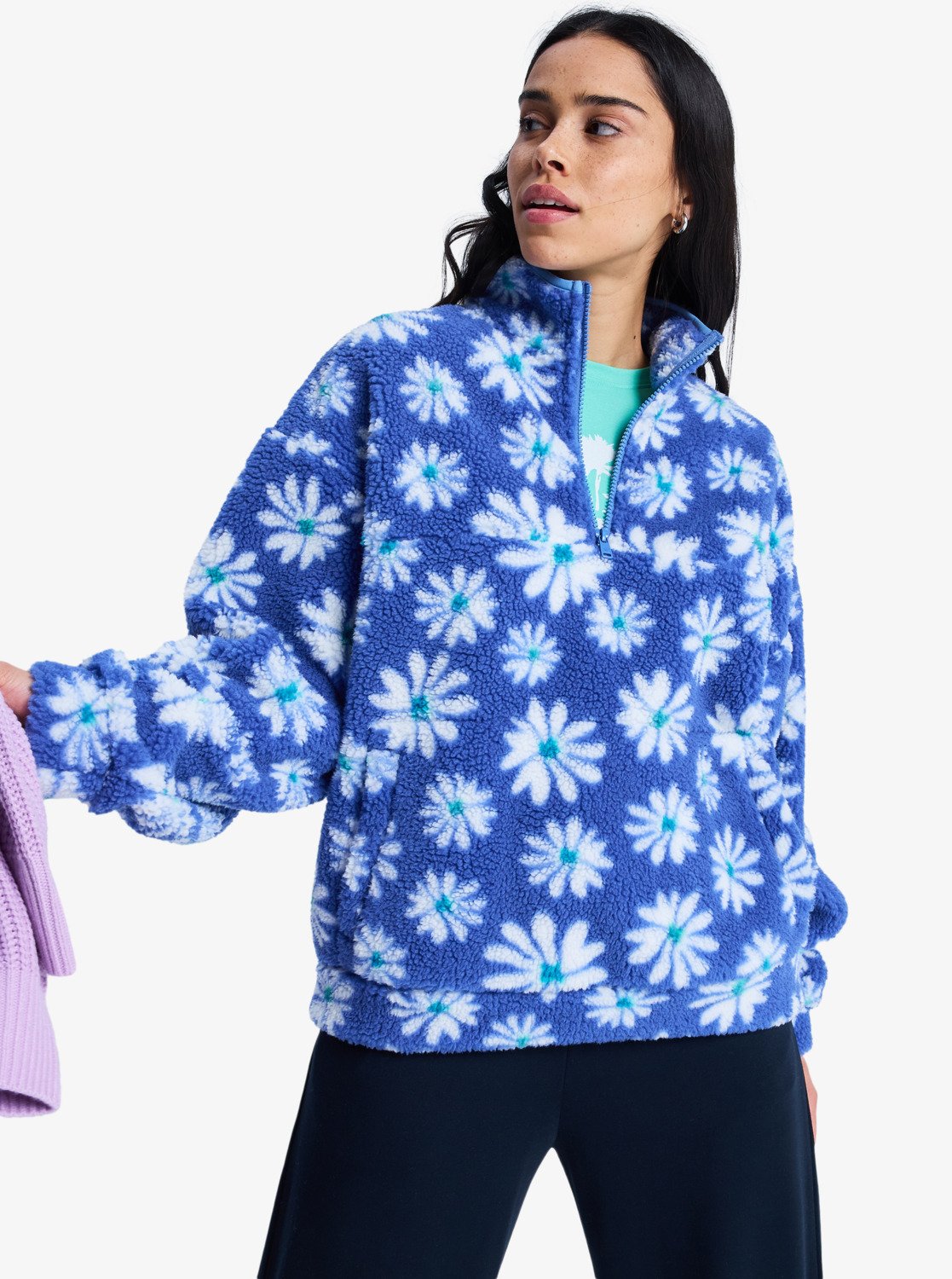 Roxy Jive Talking Bonded Half Zip Polar Fleece