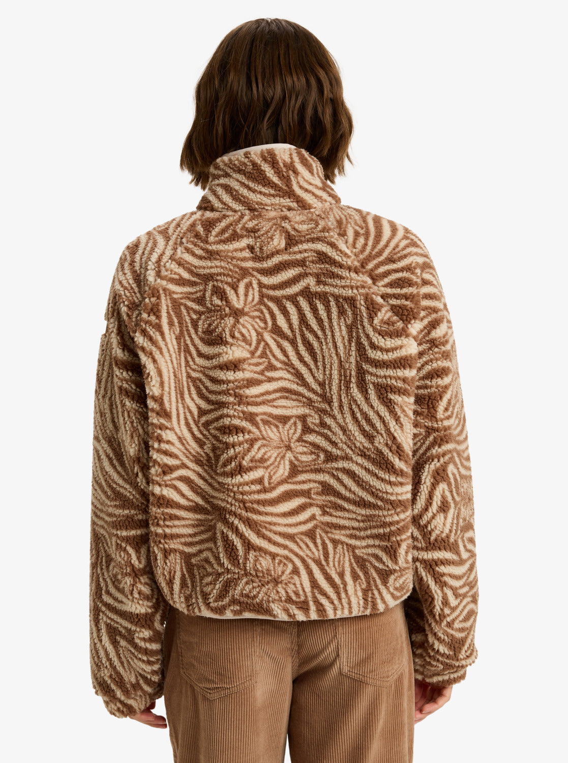 Roxy Blurry Cloud Print Zip Fleece