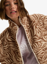 Roxy Blurry Cloud Print Zip Fleece