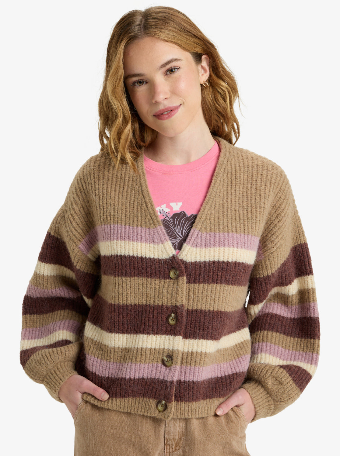 Roxy Marble Tiles Slouchy Cardigan