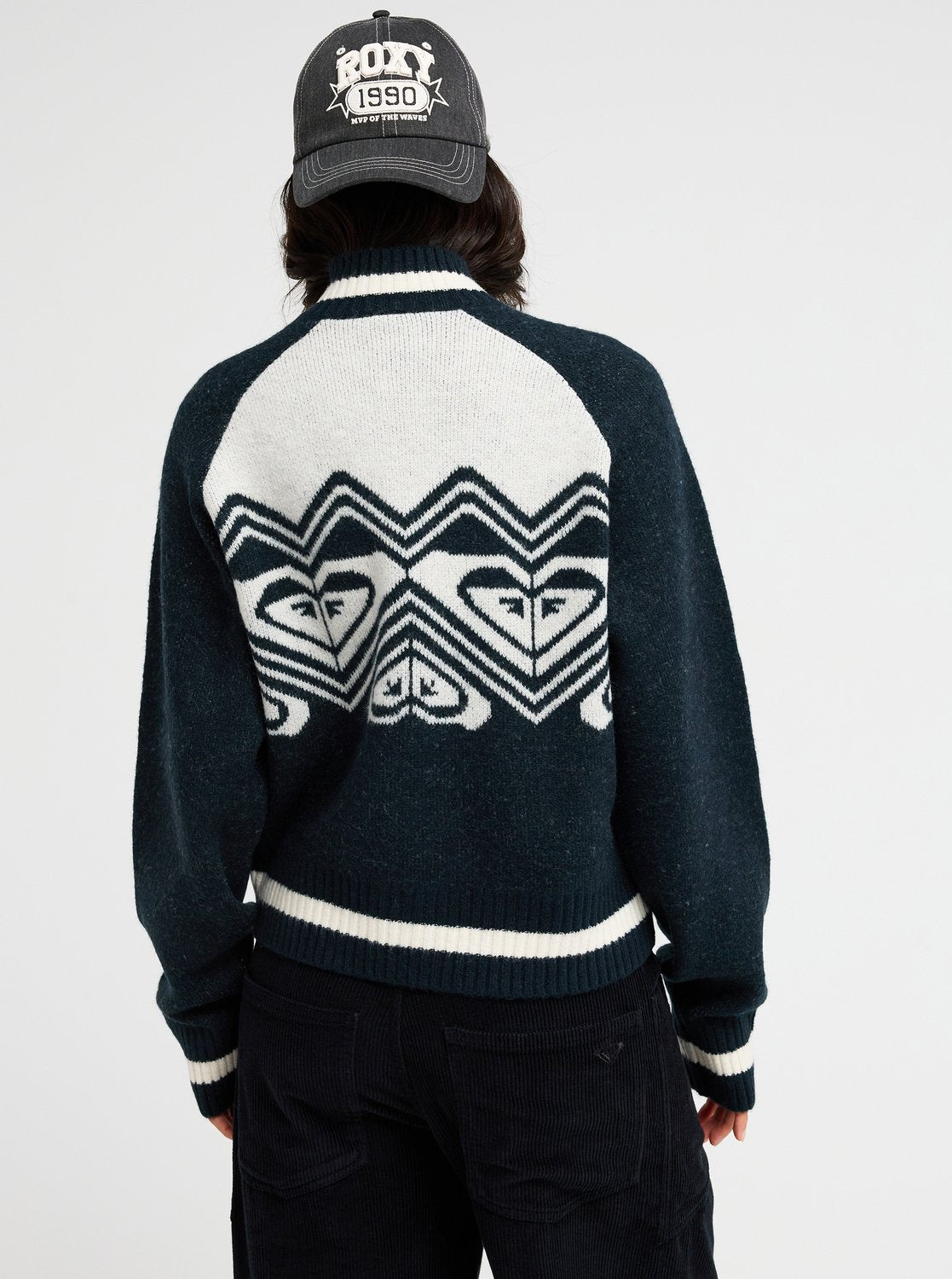 Roxy Under Northern Lights Mock Neck Zip Cardigan