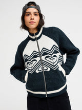 Roxy Under Northern Lights Mock Neck Zip Cardigan