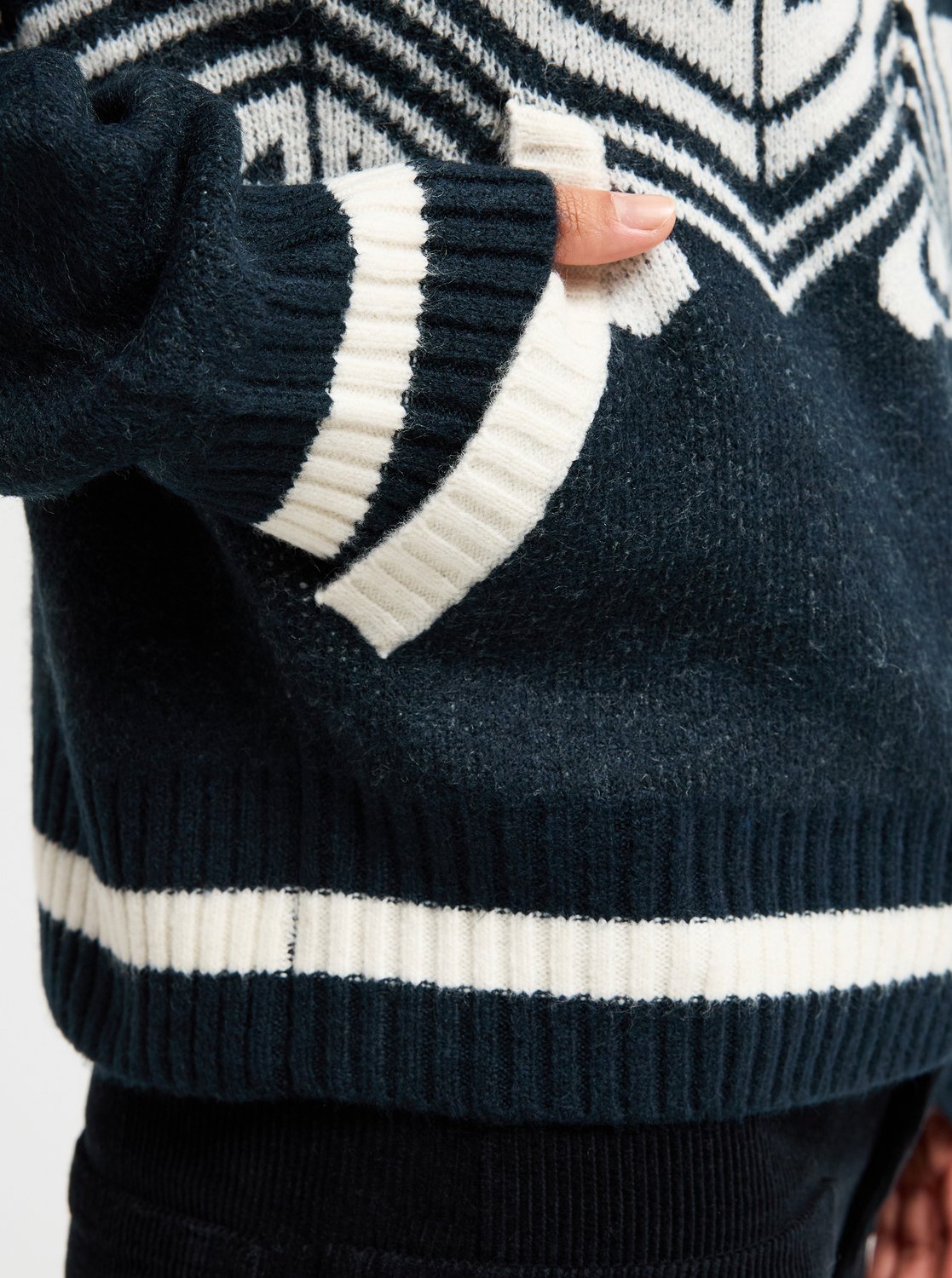 Roxy Under Northern Lights Mock Neck Zip Cardigan