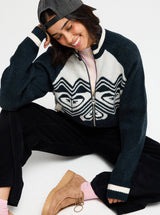 Roxy Under Northern Lights Mock Neck Zip Cardigan