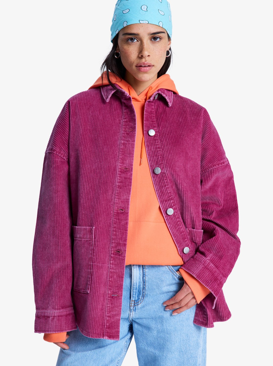 Roxy Kick Back Washed Corduroy Shirt Jacket