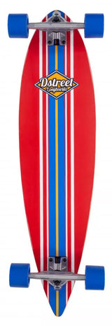 D Street Ocean Pintail Longboard - Red