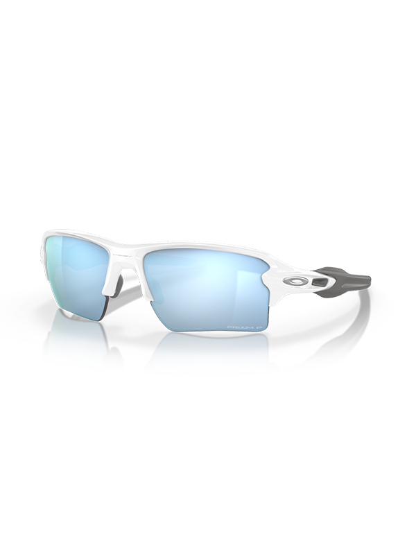 Oakley Flak 2.0 XL - Polished White Frame with Prizm Deep Water Polarized Lens