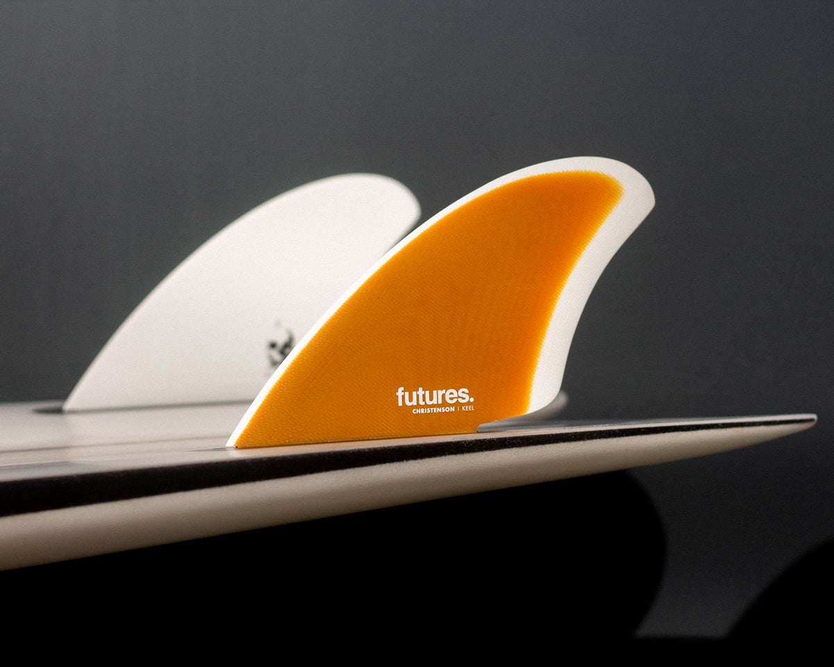 Futures Christenson Keel Twin Fins - Brown/White