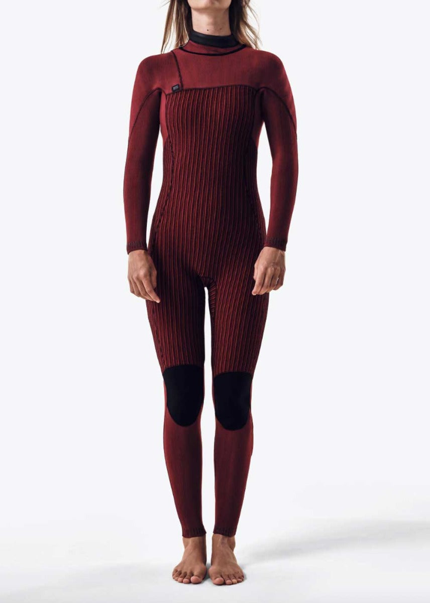 O'Neill Womens Hyperfreak Fire 5/4+ Chest Zip Winter Wetsuit - Black